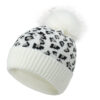 Wholesale Autumn and Winter Leopard Print Wool Knitted Hat Wool Ball Acrylic Knitted Hat