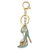 Wholesale Creative Rhinestone High Heels Hollowed Out Metal Keychain