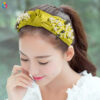 Wholesale of New Pearl Knotted Wide Edged PU Hair Bands