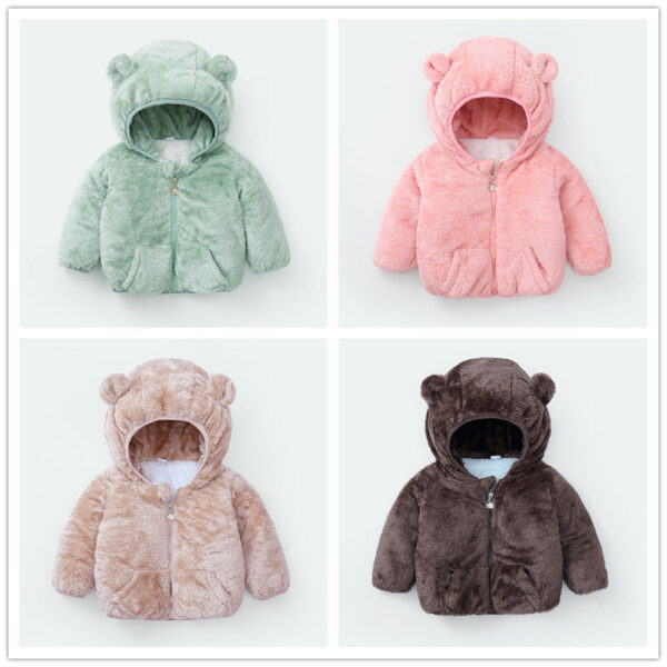 18805311690_571177056 Wholesale Autumn and Winter Coral Plush Thickened Polyester Baby Clothes