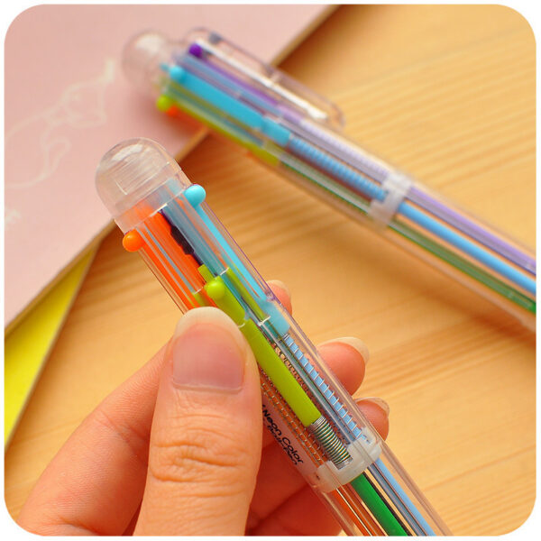 Wholesale Creative Six-color Plastic Ballpoint Pen