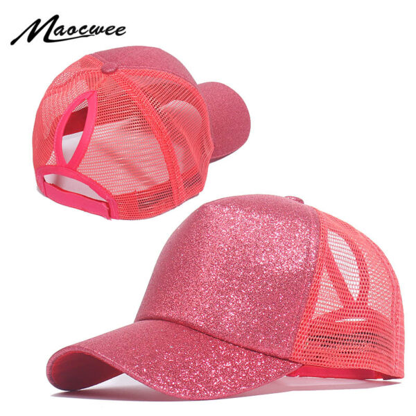 Wholesale Cotton Sequin Cotton Fabric Baseball Caps