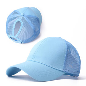 Ordinary polyester light blue-horse tail / Adjustable