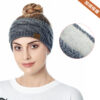 Wholesale Autumn and Winter Plush Acrylic Yarn Knitted Headbands