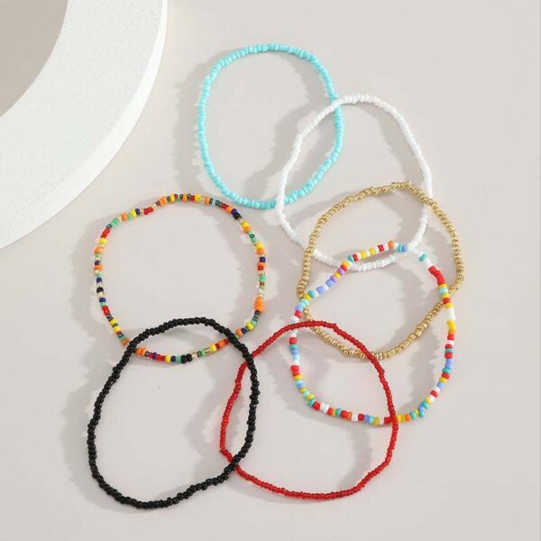 18980977800_727322799 Wholesale Colored Rice Beads Handmade Wear Beads Glass Anklets