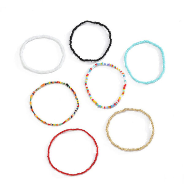 18981094654_727322799 Wholesale Colored Rice Beads Handmade Wear Beads Glass Anklets