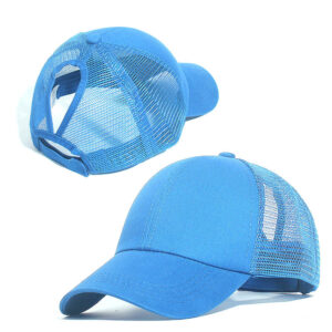 Ordinary polyester sky blue-horse tail / Adjustable