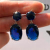 Wholesale Large Zircon Copper Earrings