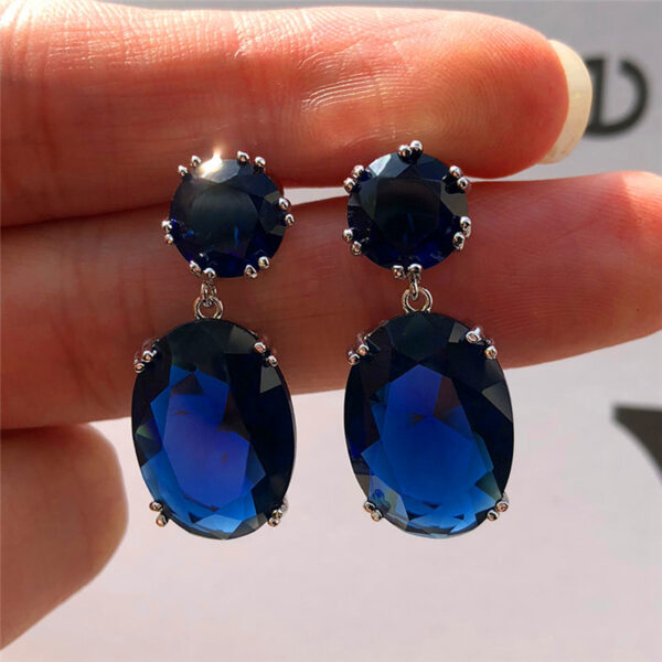 Wholesale Large Zircon Copper Earrings