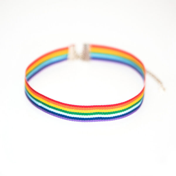Wholesale Rainbow Webbing Multicolor Gradient Necklaces