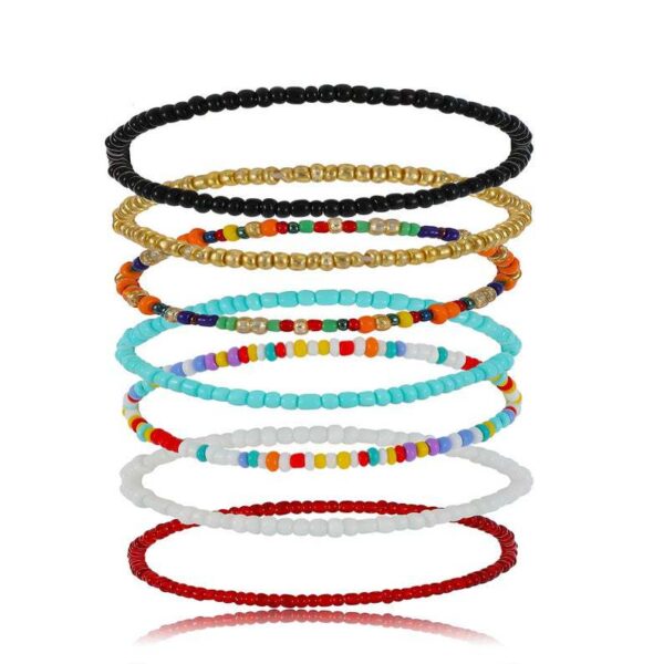 19055159560_727322799 Wholesale Colored Rice Beads Handmade Wear Beads Glass Anklets
