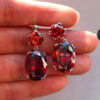 Wholesale Large Zircon Copper Earrings