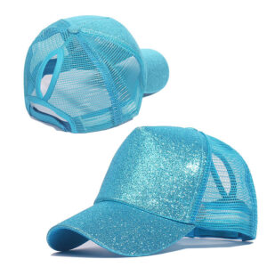 Sequin sky blue-horsetail / Adjustable