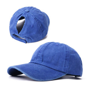 Pure cotton royal blue-horse tail / Adjustable