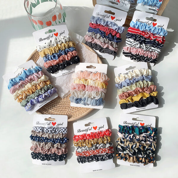 19095966250_1901658891 Wholesale Colorful Fabric Hair Rope Set