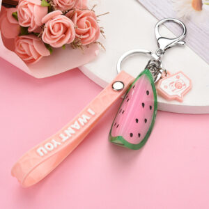 Pink / Keychain + Watermelon