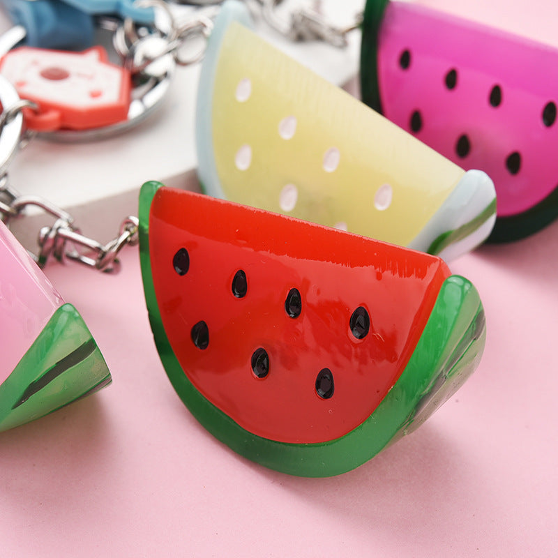 Wholesale Acrylic Luminous Watermelon Creative Keychain