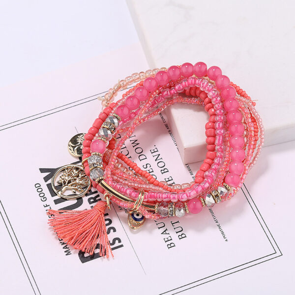 Wholesale Colorful Rice Beads Multilayer Bracelet