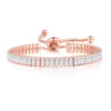 Wholesale Copper Rectangular Zircon Adjustable Bracelet