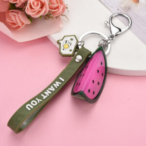 Army Green / Keychain + Watermelon