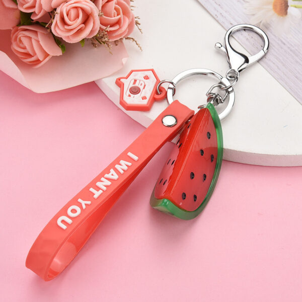 19421630899_707145485 Wholesale Acrylic Luminous Watermelon Creative Keychain