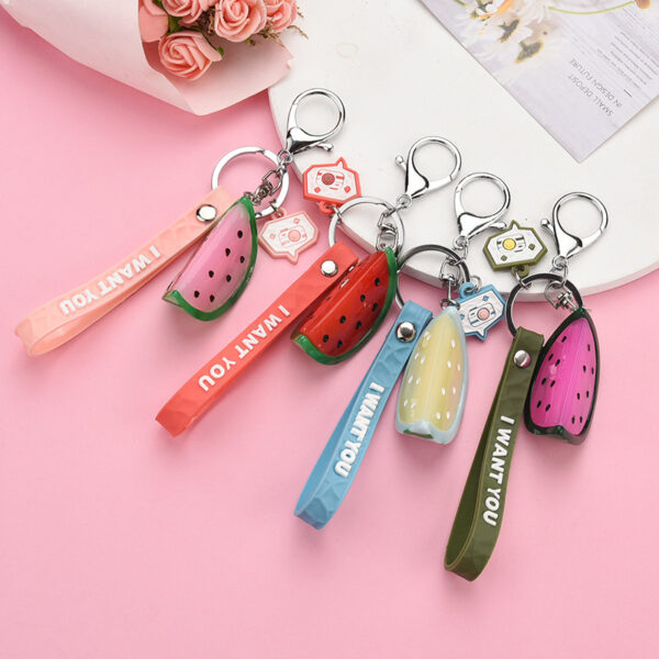 19421642663_707145485 Wholesale Acrylic Luminous Watermelon Creative Keychain