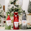 Wholesale Christmas Decorations Forest Elderly Linen Wine Bottle Bags