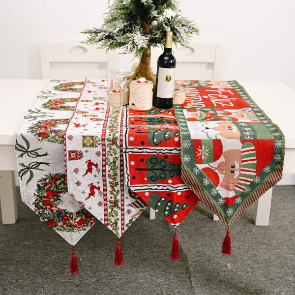 Wholesale Christmas Decorative Products Knitted Fabric Table Flag