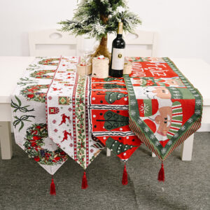 Wholesale Christmas Decorative Products Knitted Fabric Table Flag
