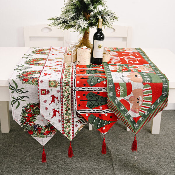 Wholesale Christmas Decorative Products Knitted Fabric Table Flag