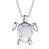 Wholesale Opal Turtle Alloy Necklaces