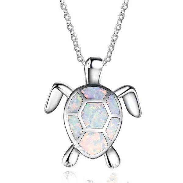 Wholesale Opal Turtle Alloy Necklaces