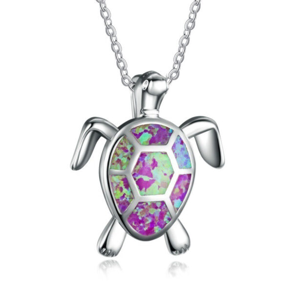 Wholesale Opal Turtle Alloy Necklaces