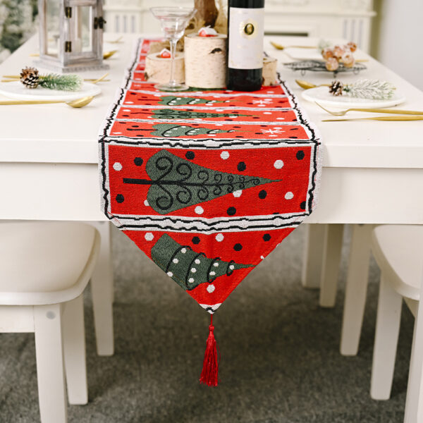 Wholesale Christmas Decorative Products Knitted Fabric Table Flag