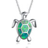 Wholesale Opal Turtle Alloy Necklaces
