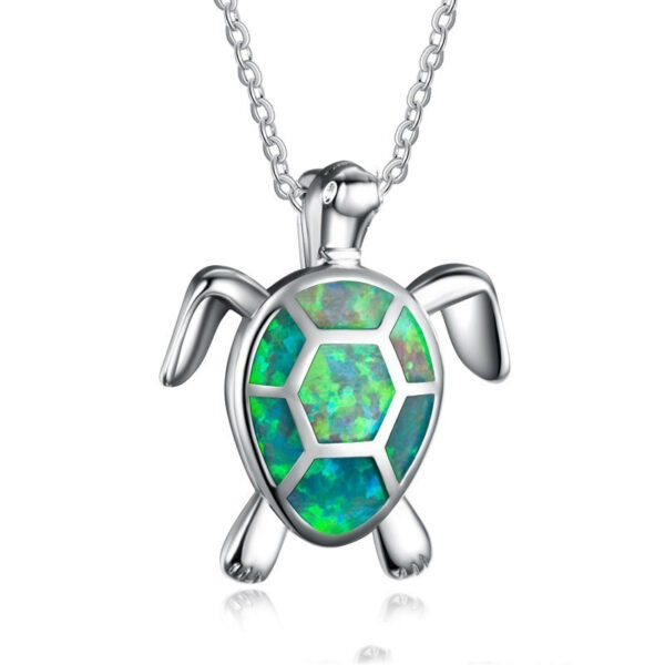 Wholesale Opal Turtle Alloy Necklaces