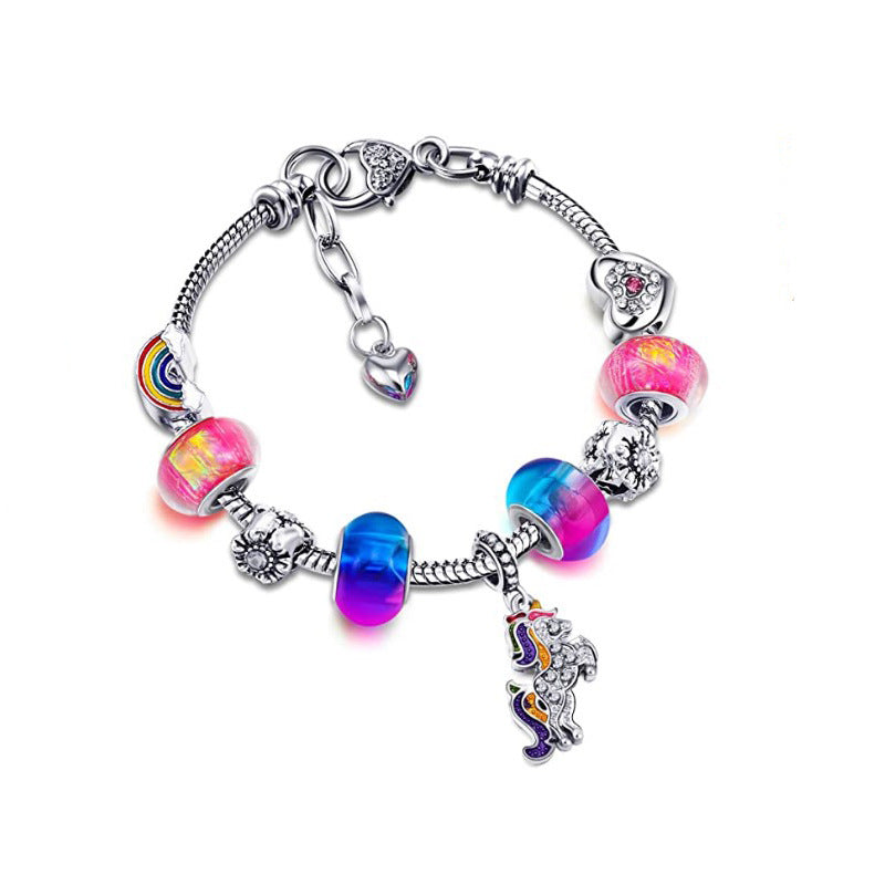 Wholesale Colorful Unicorn Chilen's Alloy Bracelets