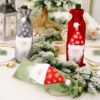 Wholesale Christmas Decorations Forest Elderly Linen Wine Bottle Bags
