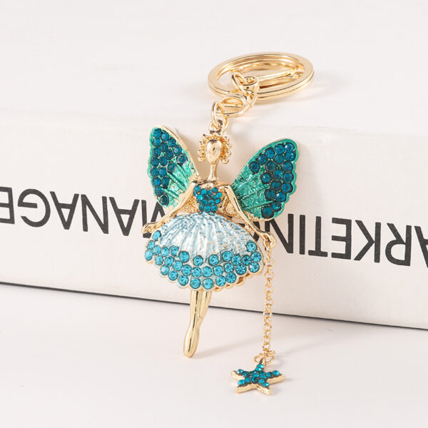 19628856543_1201087010 Wholesale Alloy Diamond Angel Girl Keychain