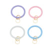 Wholesale Silicone Glitter Bracelet Keychain