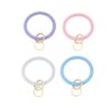 Wholesale Silicone Glitter Bracelet Keychain