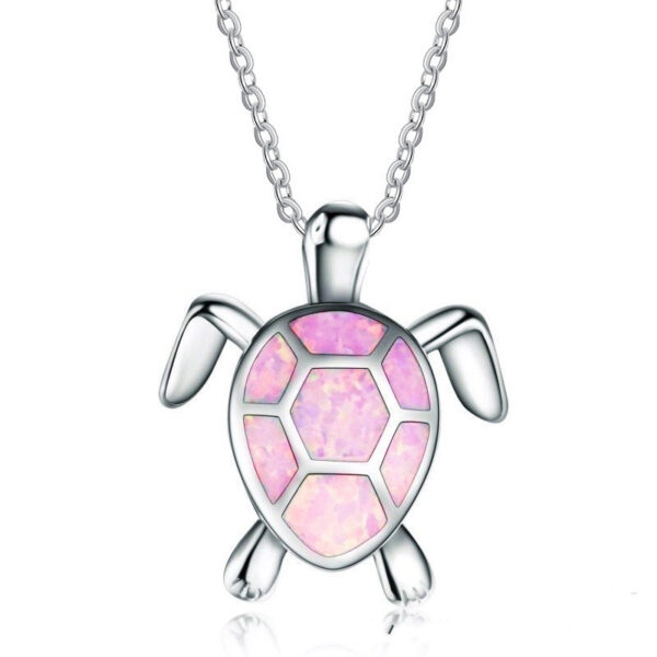 Wholesale Opal Turtle Alloy Necklaces