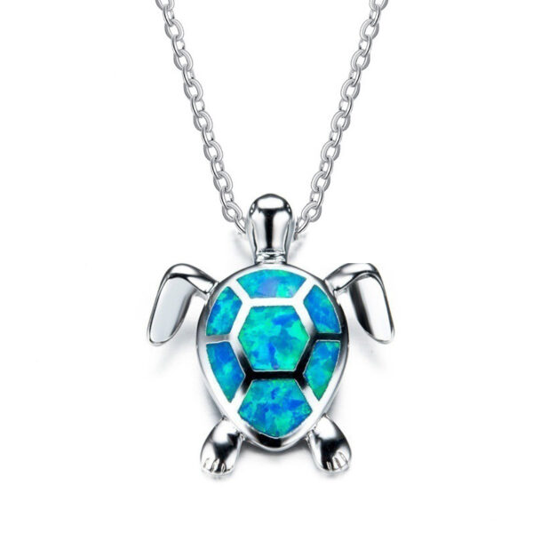 Wholesale Opal Turtle Alloy Necklaces
