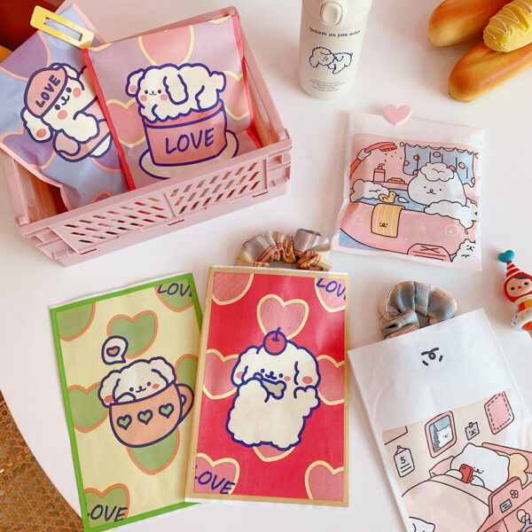 19675523976_757303331 Wholesale Cute Little Bear Snacks, Self Sealing Packaging Bags, Biscuits, Candies, Sub Packaging, Self-adhesive Oil Proof Paper Bags