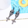 Wholesale Skull Cross Alloy Earrings