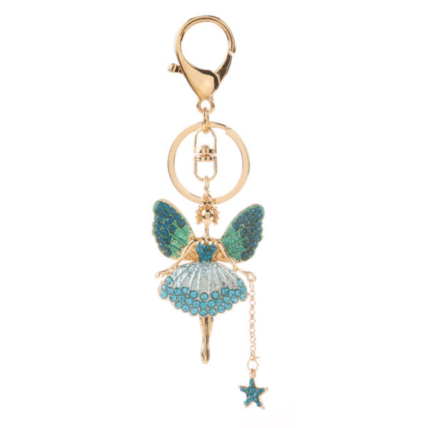 19779899649_1201087010 Wholesale Alloy Diamond Angel Girl Keychain