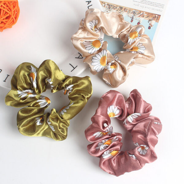 Wholesale Satin Large Intestine Hair Band Simple Joker Headband Small Daisy Elastic