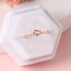 Wholesale Small Diamond Hearts Gold Plated Copper Rings