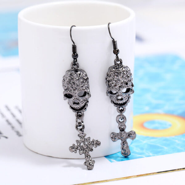 Wholesale Skull Cross Alloy Earrings