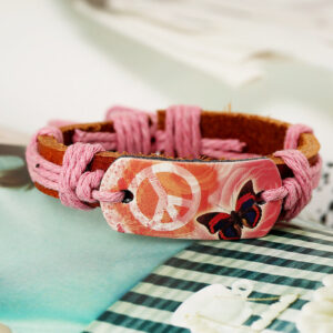 1987863174_2118088041 Wholesale Butterfly Leather Bracelet